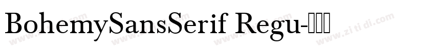 BohemySansSerif Regu字体转换